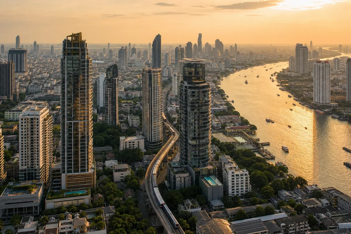 Greater Bangkok residences along the Chao Phraya riverfront